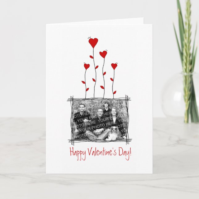Red Hearts Love carte photo (Devant)