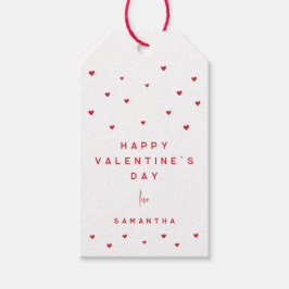 Red Hearts Love Happy Valentine's Day  Geschenkanhänger