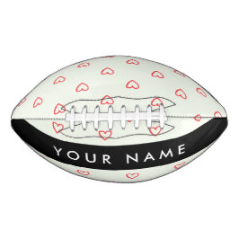 Red Hearts Muster, Liebe, Ihr Name, Personalisiere Football
