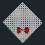 Red Hearts Niedlich Bow Krawatte Personalisiert Gr Halstuch<br><div class="desc">Rote Herzen streuten über eine graue Leinwand, beendeten mit einer niedlichen passenden Bogen-Krawatte und personalisiert mit dem Namen Ihres Haustieres. Füllen Sie die Vorlage aus, um den Namen Ihres Tieres hinzuzufügen, oder entfernen Sie die Namensoption ganz, je nachdem, was Sie bevorzugen. Die Hintergrundfarbe kann über das Bearbeitungsmenü geändert werden. Text-Stil,...</div>