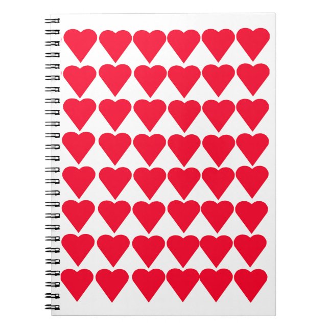 Red Hearts Notizblock (Vorderseite)