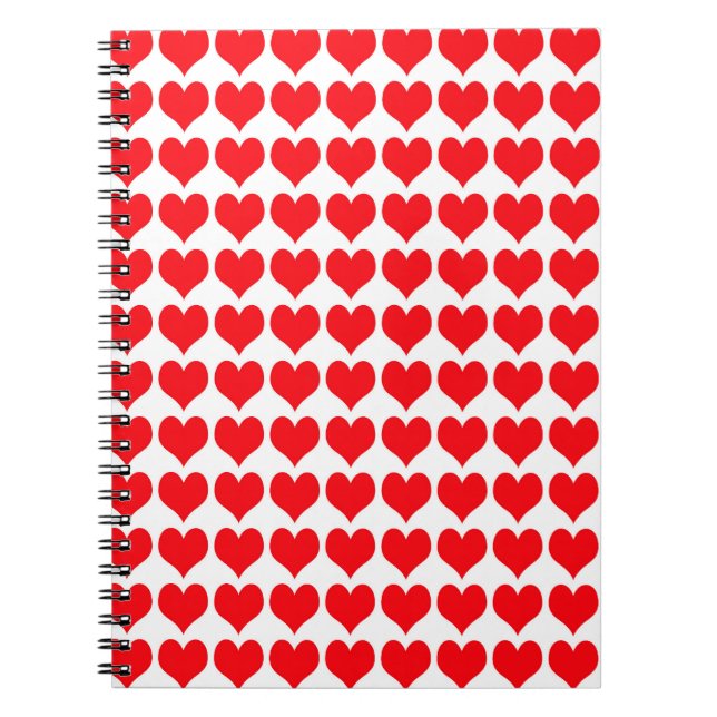Red Hearts Notizblock (Vorderseite)