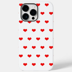 Red Hearts Patterns Valentinstag Niedliches Gesche Case-Mate iPhone 14 Pro Max Hülle