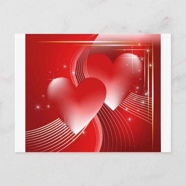 Red Hearts Postkarte (Vorderseite)