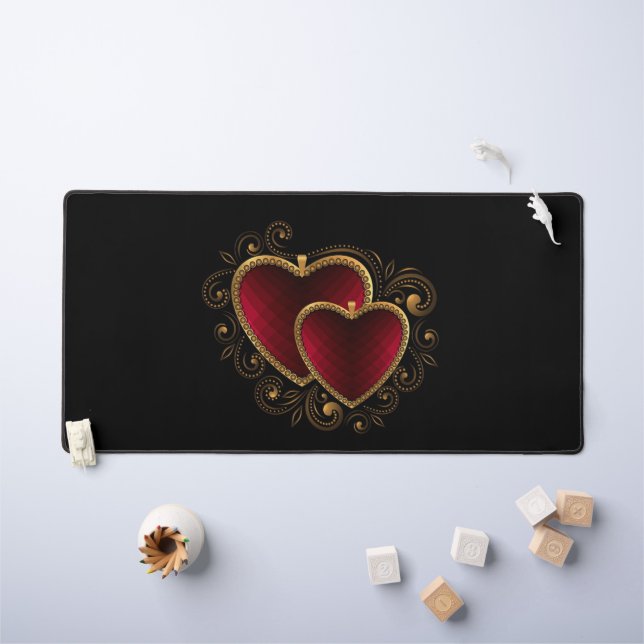 Red Hearts Schreibtischunterlage (Kindertisch)
