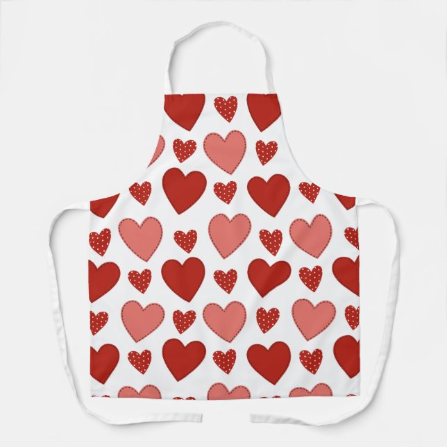 Red Hearts Schürze (Vorderseite)