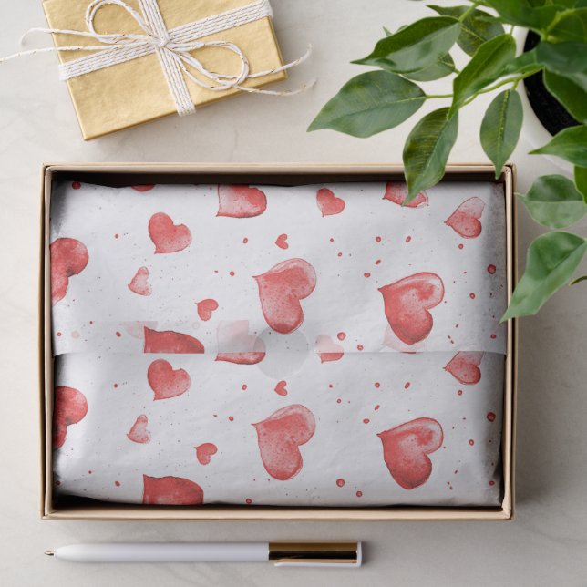 Red Hearts Seidenpapier (Geschenk)