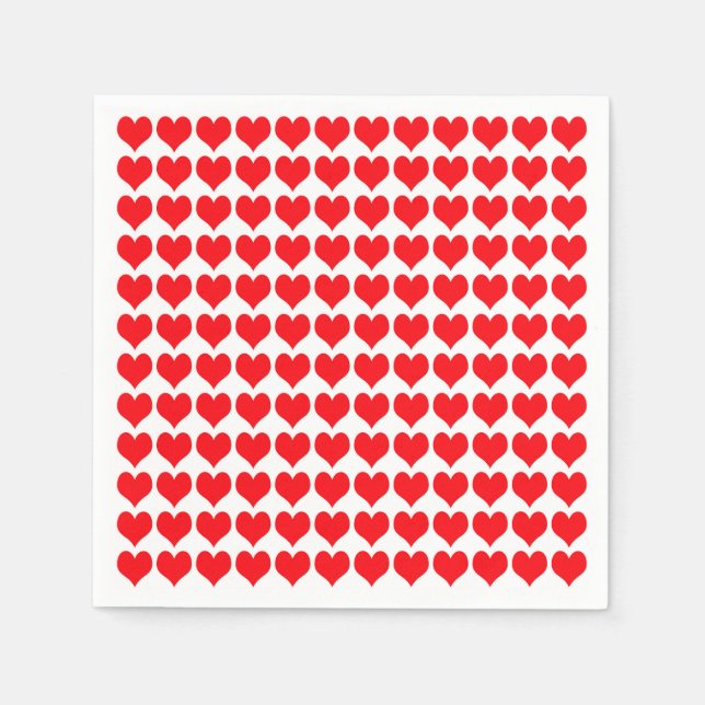 Red Hearts Serviette (Vorderseite)