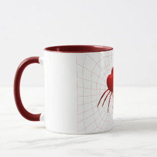 Red Hearts Spider Tasse