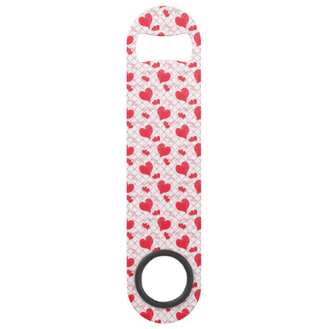 Red hearts, texte, love you, red and white. (Devant)