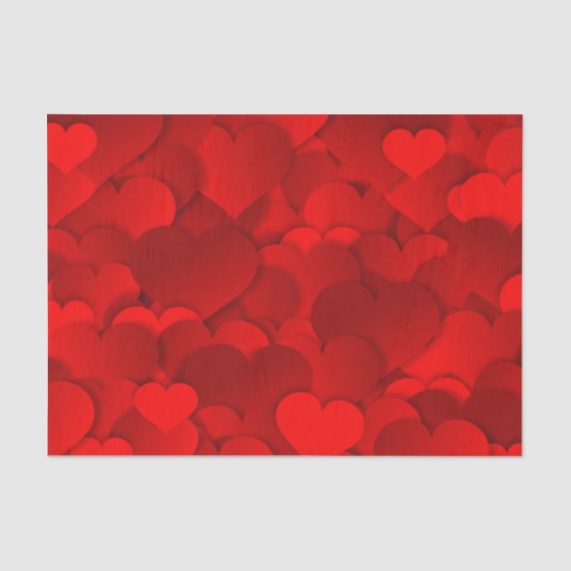 Red Hearts Texture Seidenpapier (Vorderseite)