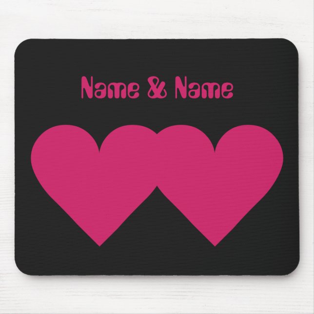 Red Hearts Valentine Custom Mousepad (Vorne)