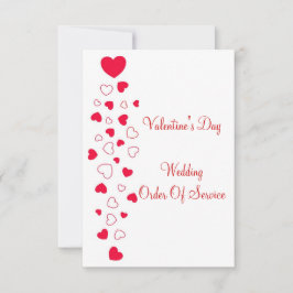 Red Hearts Valentinstag Hochzeitsorden Einladung