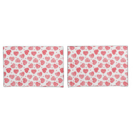 Red Hearts Valentinstag Liebe Kissenbezug