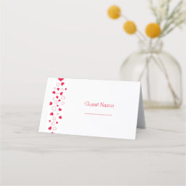 Red Hearts Valentinstag Wedding Platzkarte