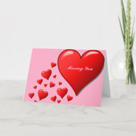 Red Hearts Vermisst You Liebe Feiertagskarte