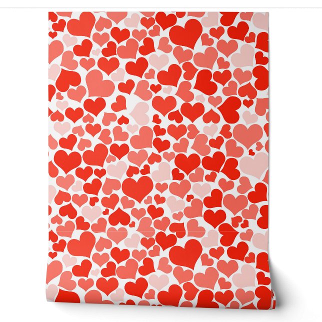 Red Hearts Wallpaper Tapete (Abrollen)