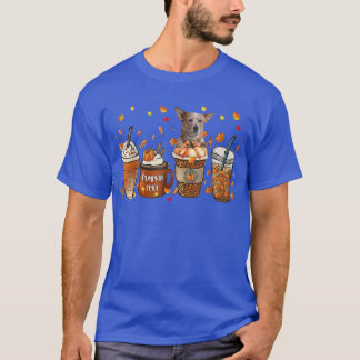 Red Heeler Fall Kaffee Pumpkin Gewürz Latte Iced A T-Shirt