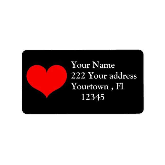 Red Heft Address Label Adressaufkleber (Vorne)