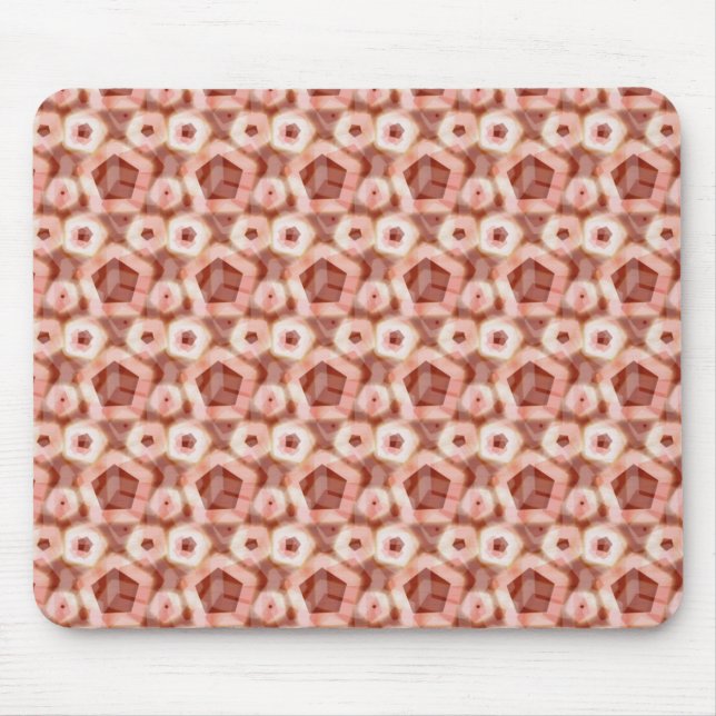 Red Hexagon Muster Mousepad (Vorne)