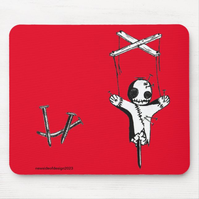 Red Hexe-Puppen-Maus-Pad Mousepad (Vorne)