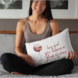 Red Hey Girl You Deserve A Glass Of Wine Quote Dekokissen<br><div class="desc">Red Hey Girl You Deserve A Glass Of Wine Quote</div>