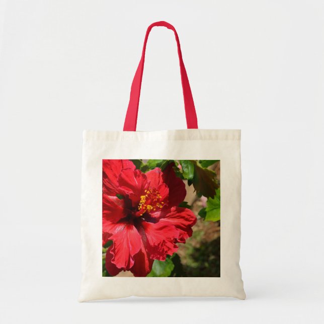 Red Hibiskus Bag Tragetasche (Vorne)