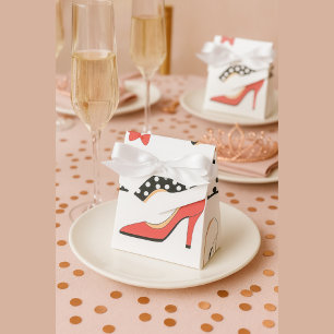 Red High Heel Polka Dot Glam Geschenkschachtel