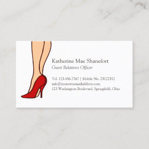 Red High Heels Stiletto Fashion Visitenkarte