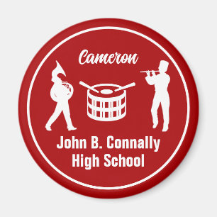 Red High School Marching Band Personalisiert Magnet