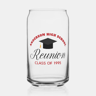 Red High School Wiedersehen Party Custom Alumni Dosenglas