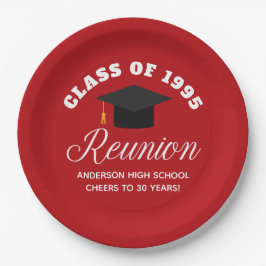 Red High School Wiedersehen Personalisiert Partys Pappteller