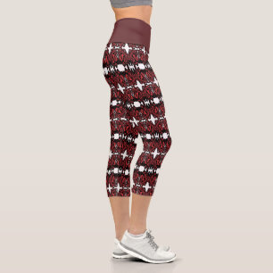 Red High Waisted Capris
