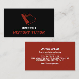 Red History Book, History Tutor, Lehrer Visitenkarte