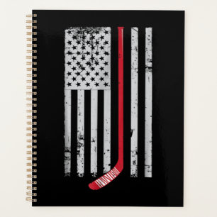 Red Hockey Stick American Flag USA Hockey Planer