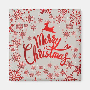 Red Holiday Christmas Magnet