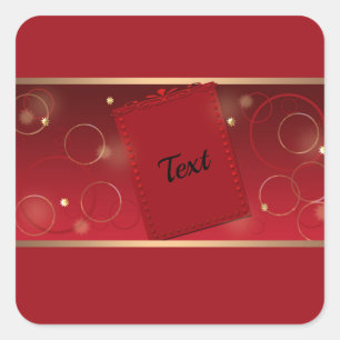 Red, holiday decor, holiday quadratischer aufkleber