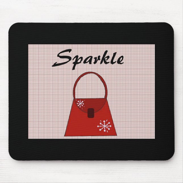 Red Holiday Handbag - Sparkle Mousepad (Vorne)