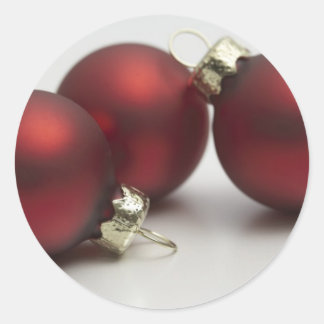 Red Holiday Tree Balls Custom Christmas Siegel Runder Aufkleber