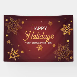 Red Holidays Christmas party backdrop Banner