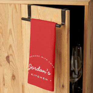 Red Homemade mit Liebe Custom Your Kitchen Geschirrtuch