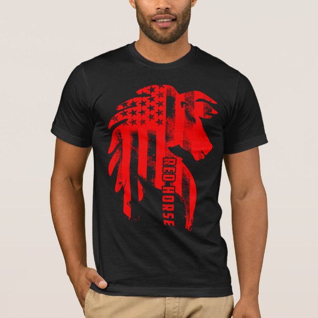 RED HORSE Flag T-Shirt (Vorderseite)