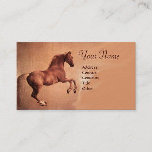 RED HORSE Monogram Gold Metallic Visitenkarte