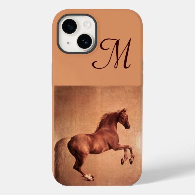 RED HORSE Parchment Monogram Case-Mate iPhone 14 Hülle (Rückseite)