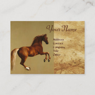 RED HORSE Parchment Monogram Visitenkarte