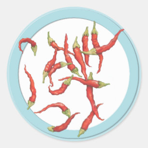 Red Hot Chiles Blue Sticker