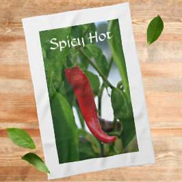 Red Hot Chili Pepper scharf scharf, individuell ei Geschirrtuch