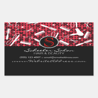 Red Hot Glam Custom Hair & Beauty Stickers