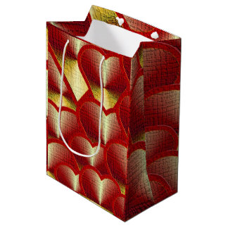 Red Hot Hearts Mittlere Geschenktüte
