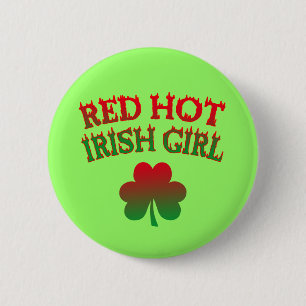Red Hot Irish Girl Button